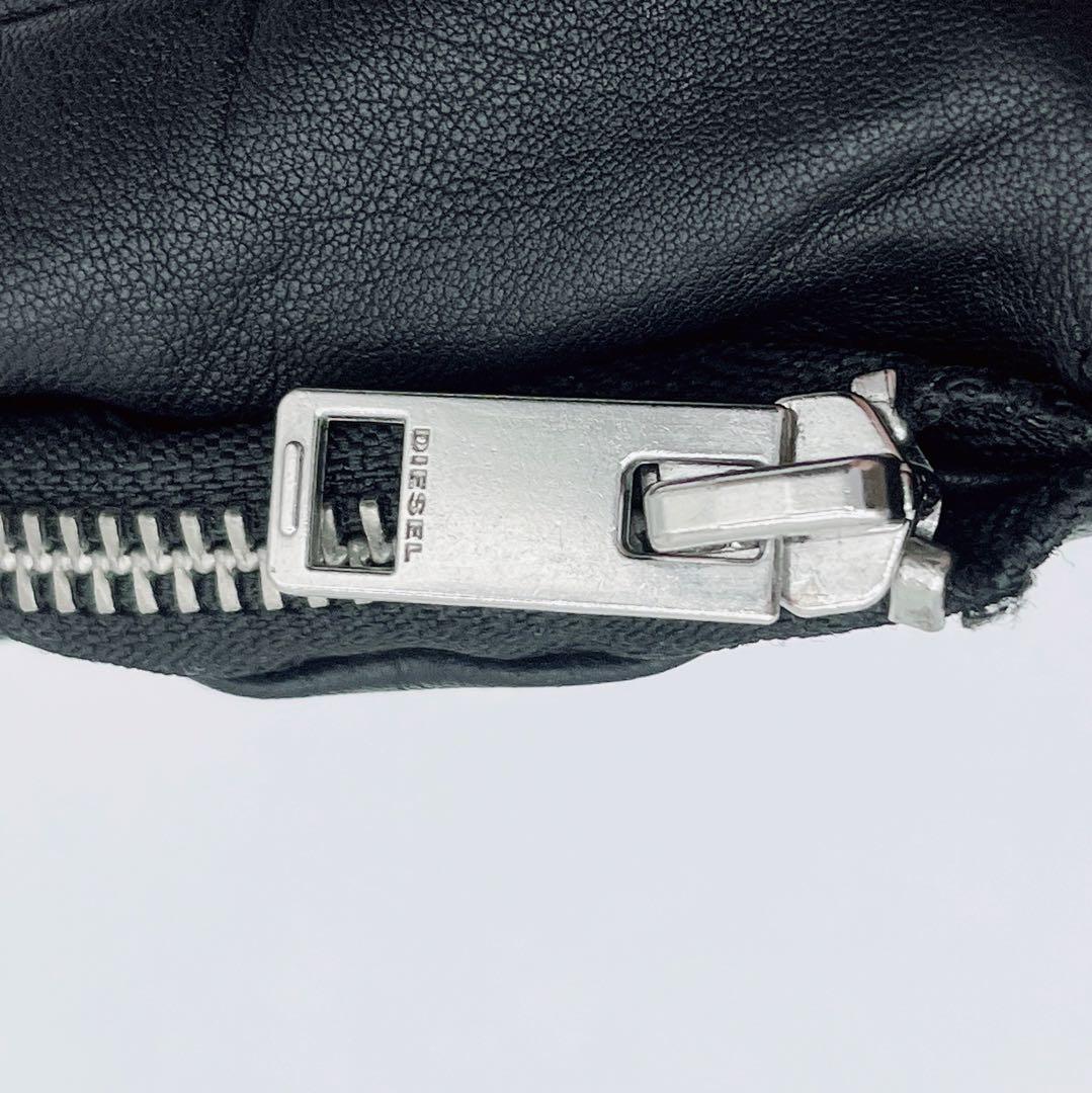 【DIESEL】メンズ 手袋 グローブ レザー ポケットデザイン 羊革 ブラック