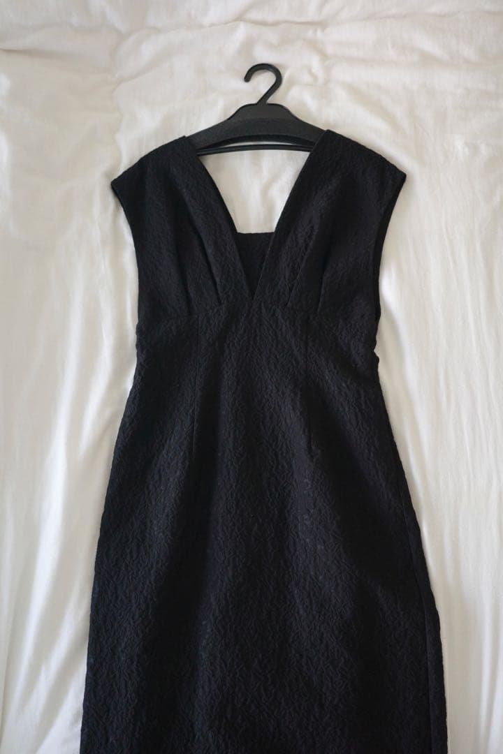 ANDRESD V line jacquard dress 黒 ドレス ブラック
