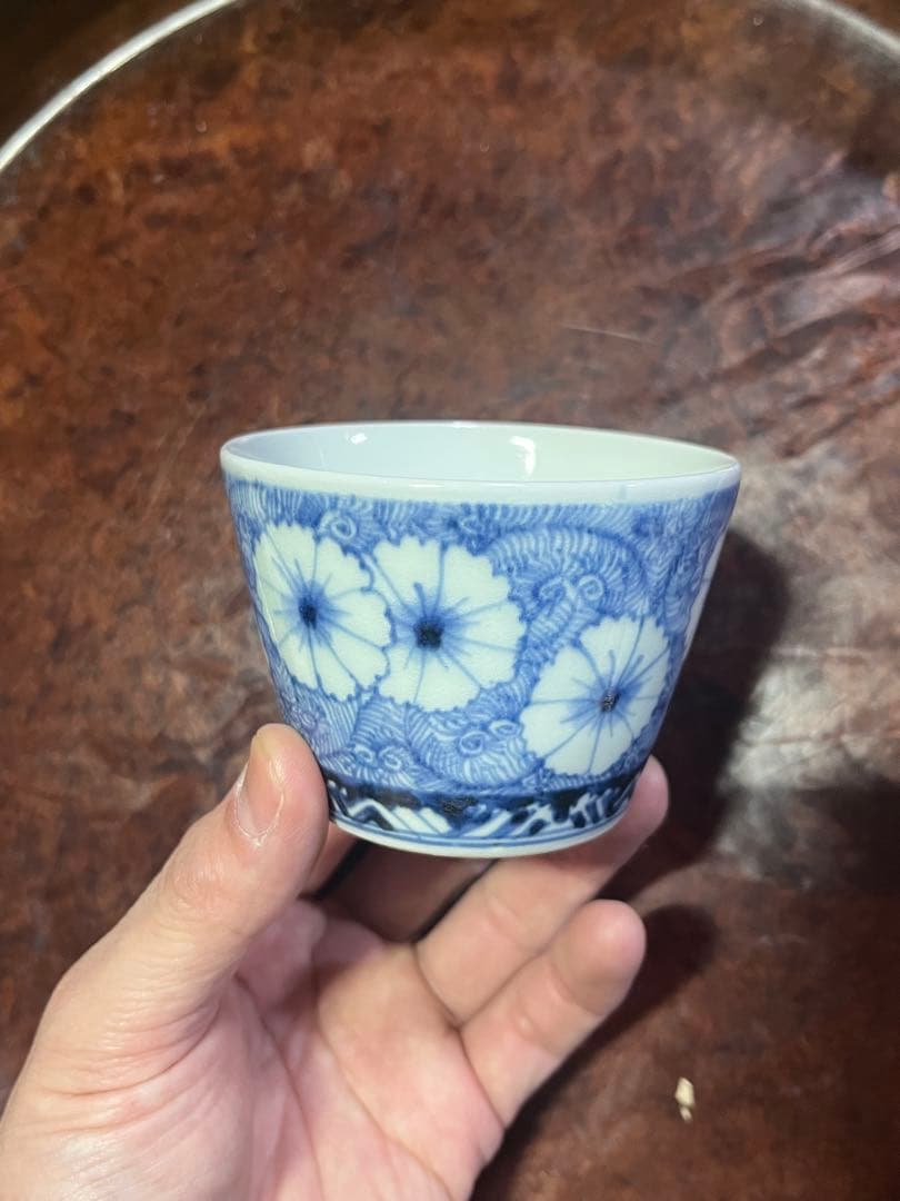 古伊万里　蕎麦猪口　無傷完品　そば猪口　上手　柿右衛門　藍柿右衛門　藍九谷　藍柿