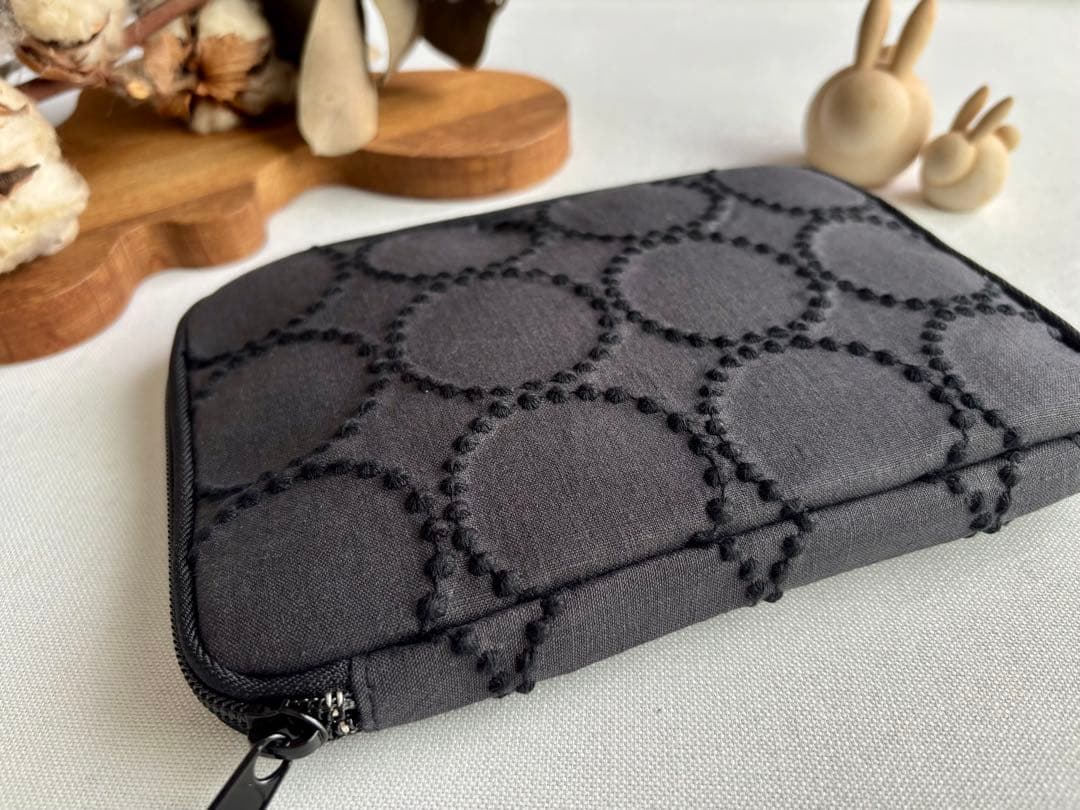 【マルチケース】ミナペルホネン タンバリン charcoal × black