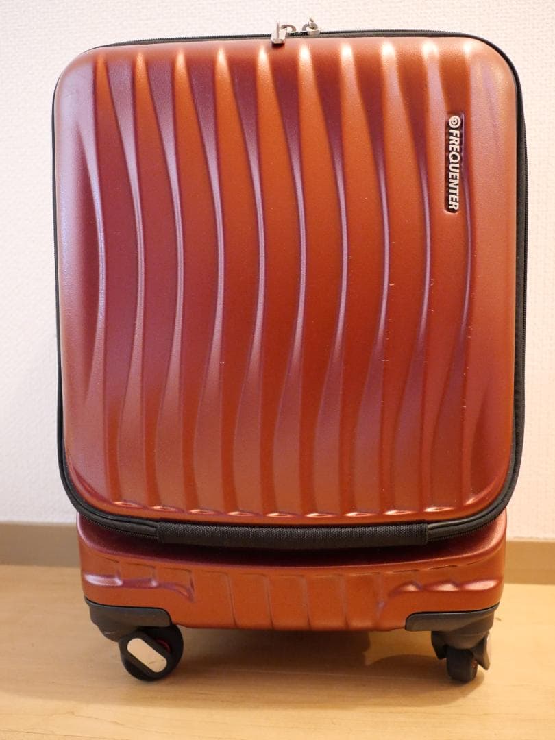 超静音キャリーケース 34L フロントオープン 機内持込み可 ストッパー付