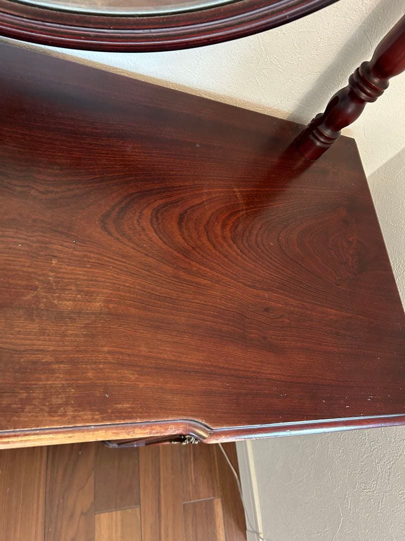 レトロ・アンティークドレッサー・木製クラシック家具ミラー・椅子無し・直接取引可