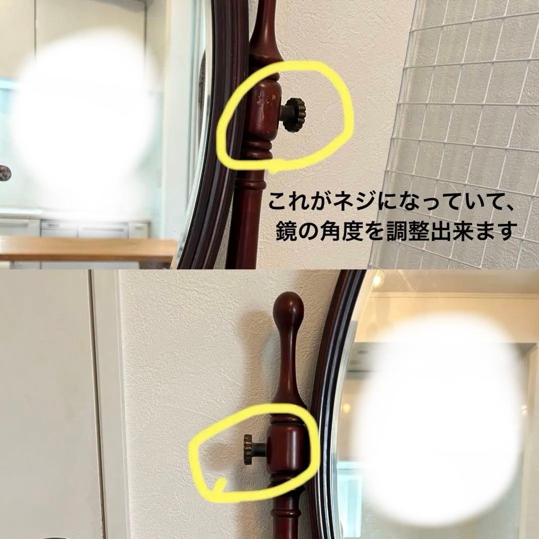 レトロ・アンティークドレッサー・木製クラシック家具ミラー・椅子無し・直接取引可