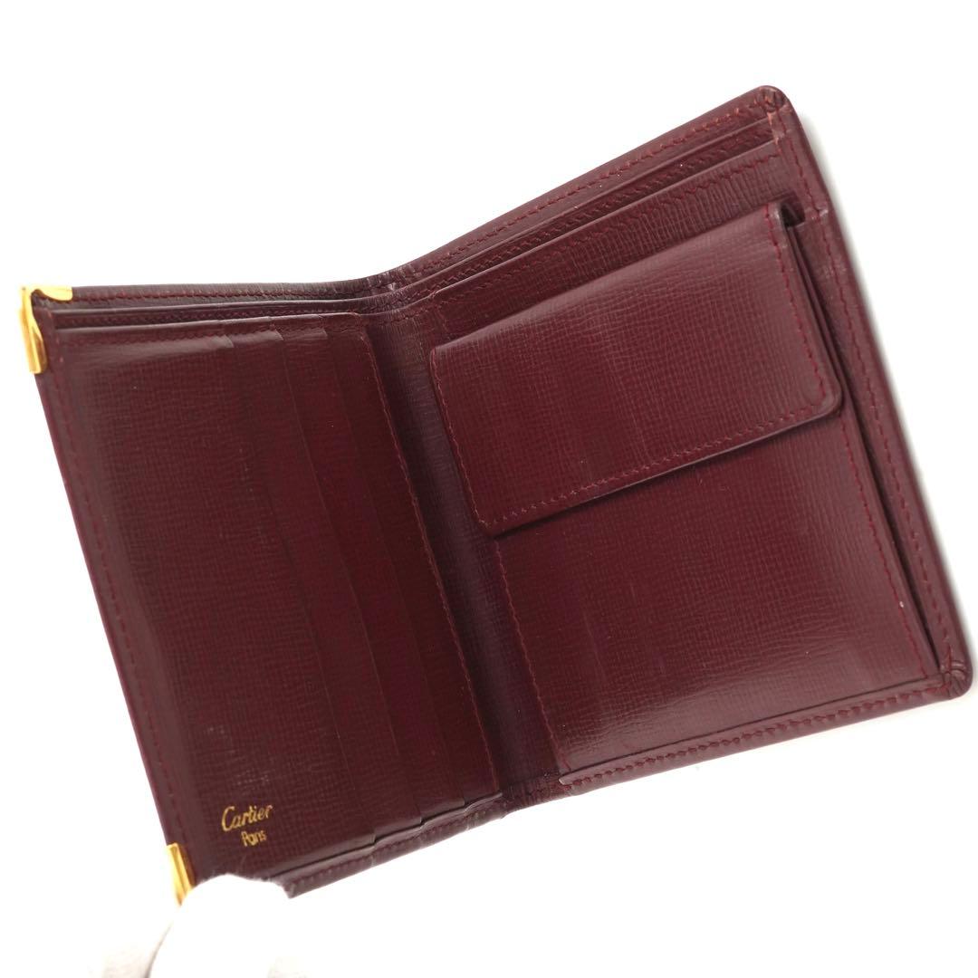 ✨極美品✨　Cartier ミニ財布　マストライン　ドゥーブルC 二つ折り　刻印