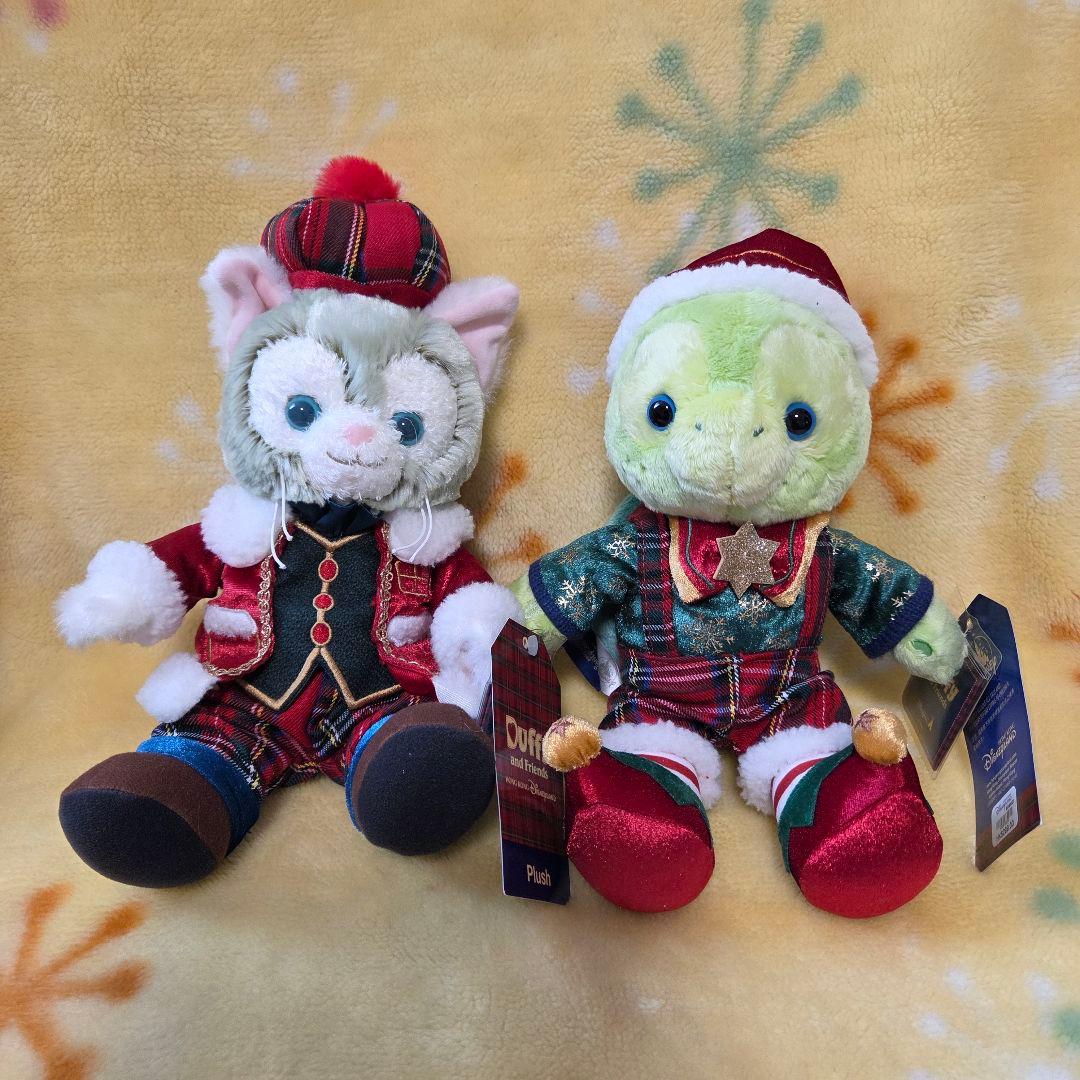 香港ディズニー　クリスマス　ジェラトーニ　オルメル　ぬいぐるみ　２体セット