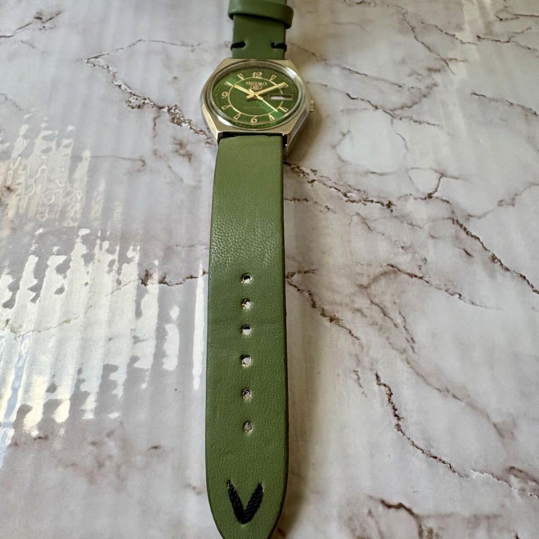 セイコー5★オーバホール済★デイデイト★自動巻★ヴィンテージ70S★グリーン