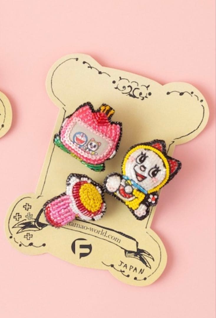 ドラえもんドラミちゃん刺繍ブローチ 藤子不二雄ミュージアム tamaoworld