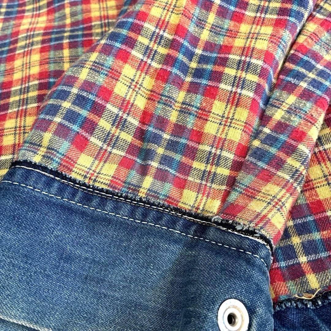 BIRDWELL デニムジャケット チェック柄L. MADE IN U.S.A.