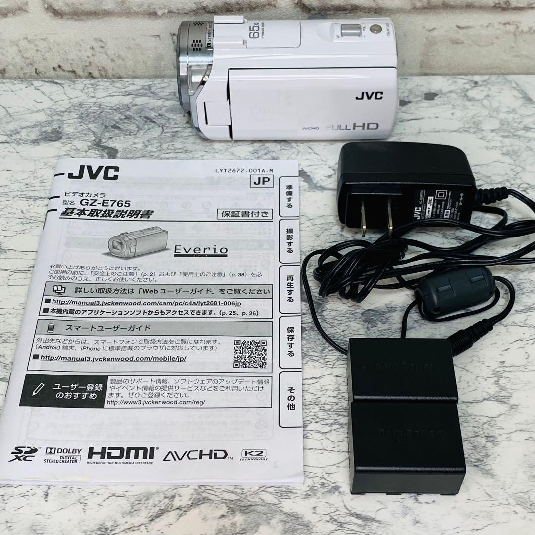 JVC ビデオカメラ GZ-E765-W Everio エブリオ 2014年製