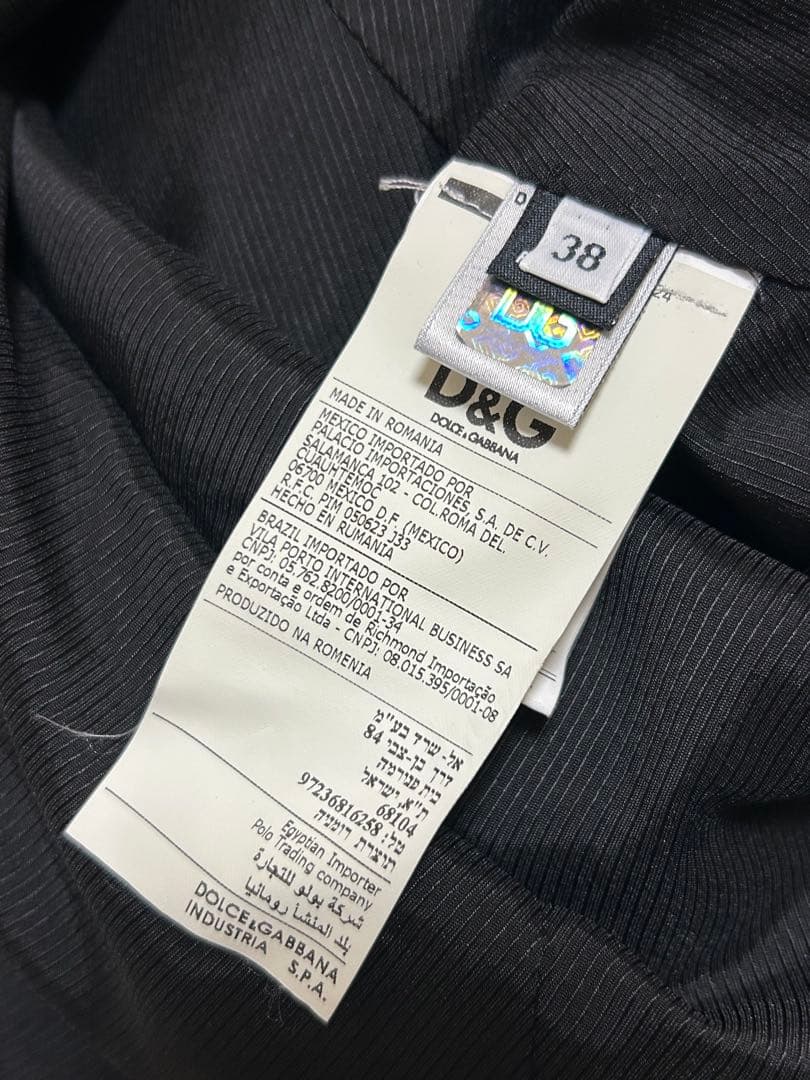 D&G DOLCE&GABBANA チェスターコート　レディース　ブラック