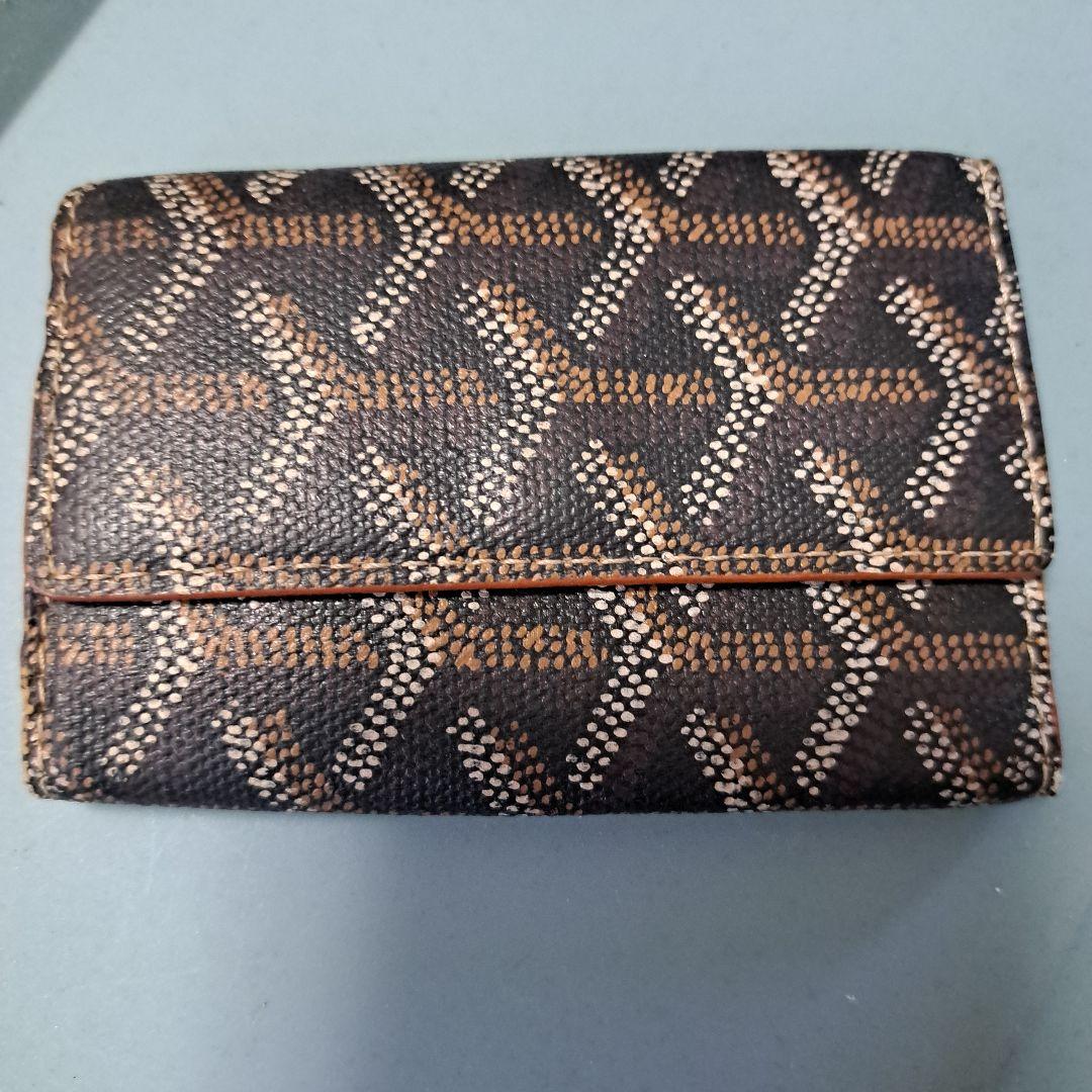 Goyard ゴヤール 幾何学模様 レザーキーケース 少々難あり