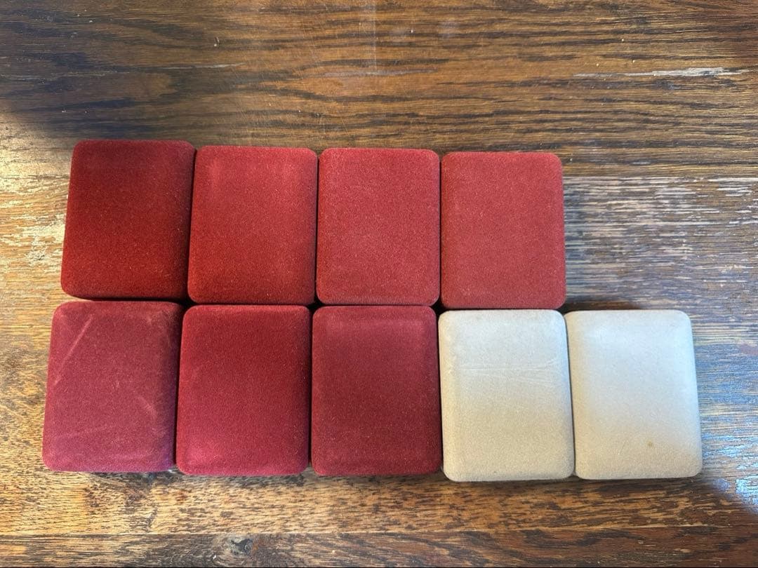 ZIPPO 赤、グレーベロアケース 9個