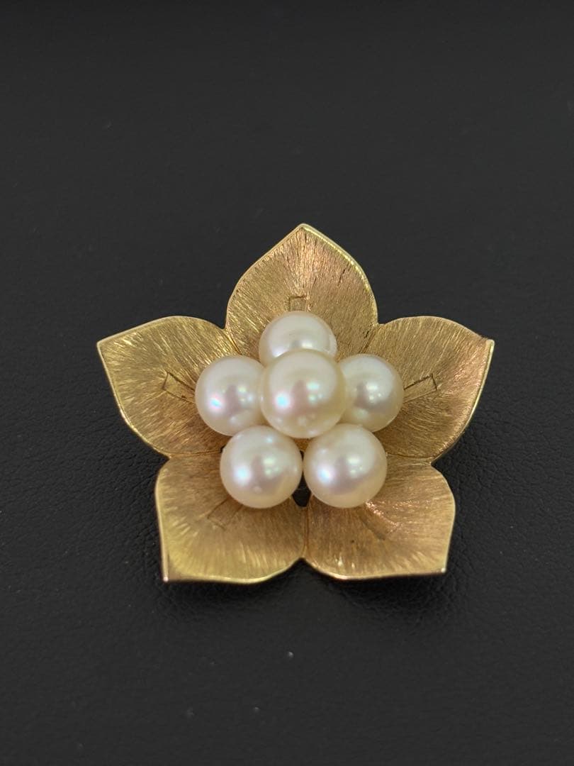 MIKIMOTO K14パールブローチ