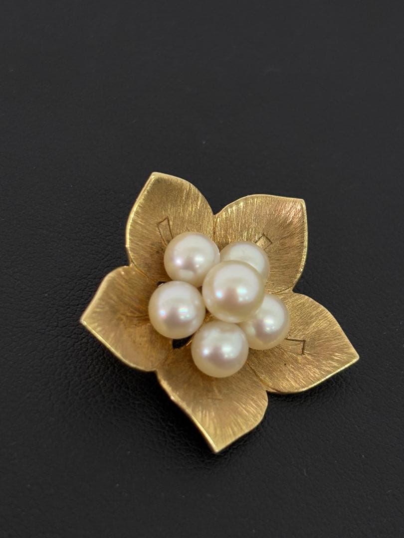 MIKIMOTO K14パールブローチ