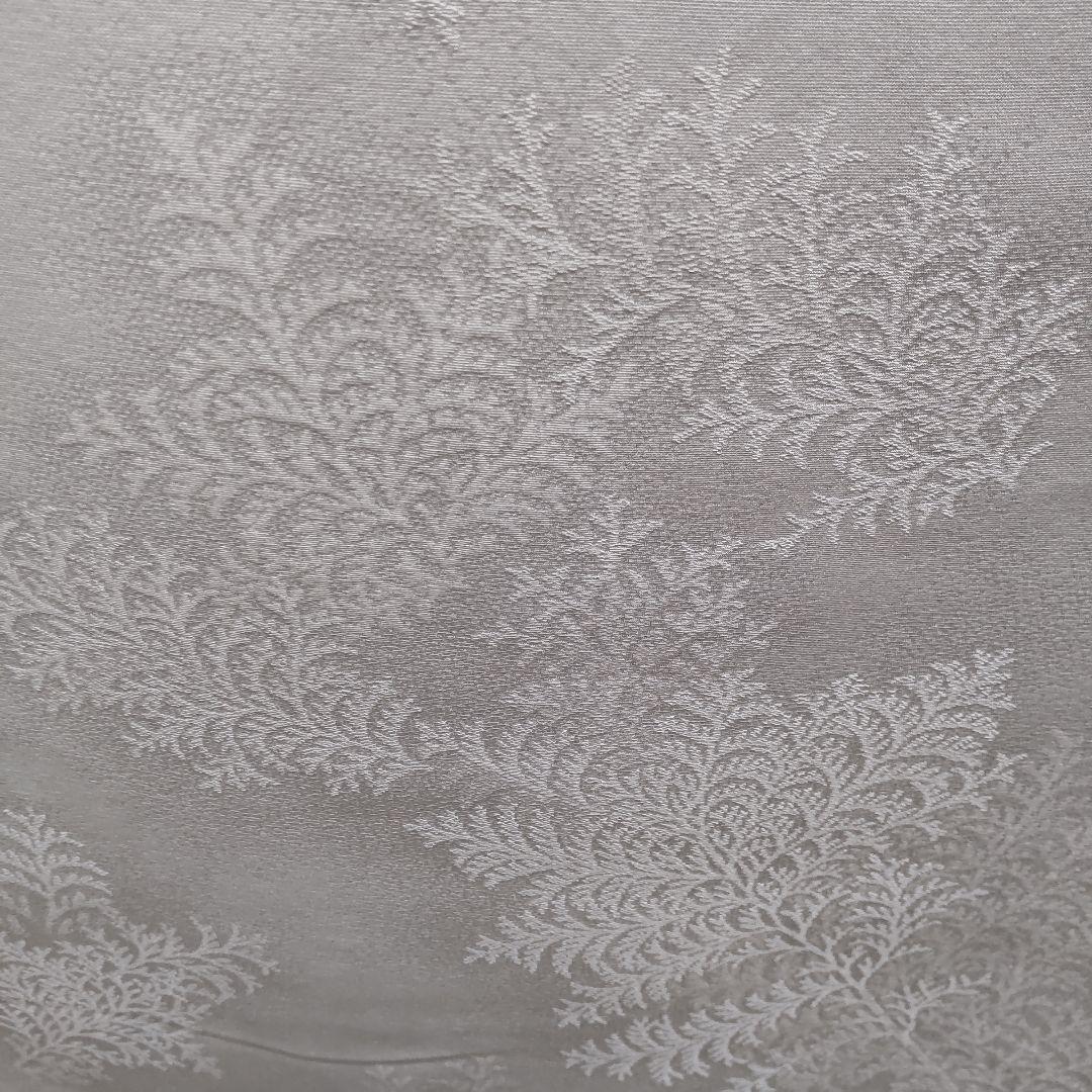 正絹　寿光織　葉紋地紋様　色無地　着尺　反物（１７）