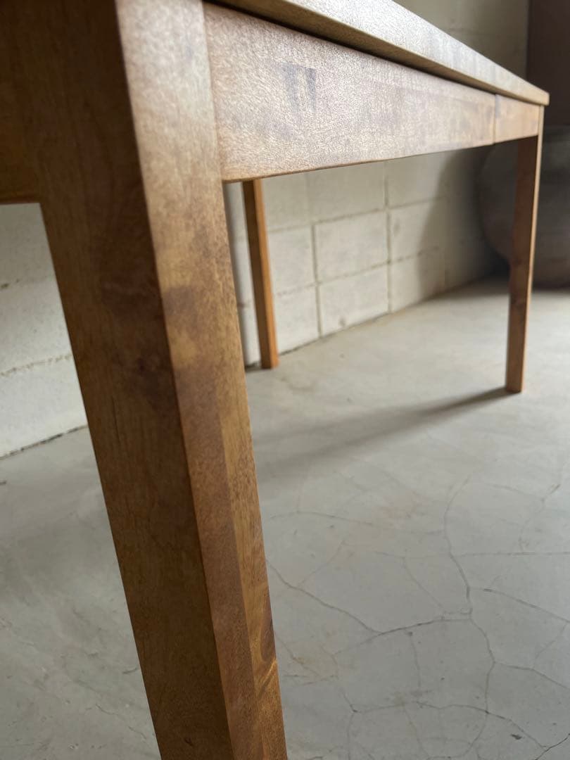 美品　MUJI 無印良品　オーク無垢材　ダイニングテーブル　引出し付