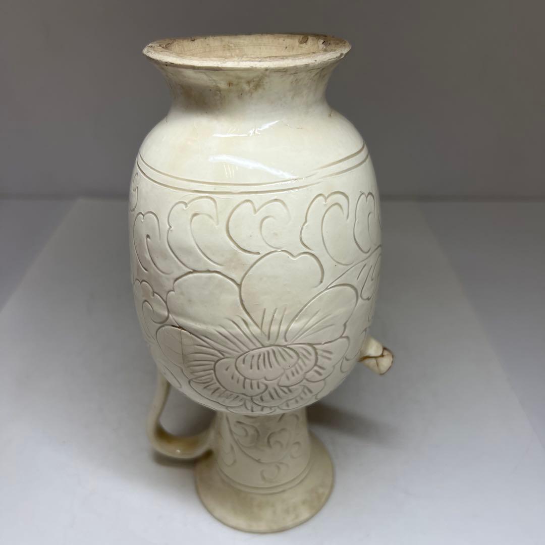 中国宋時代　掻落白釉水注　高さ21.7㎝　東Y7-0806⭐︎2Fトトチル