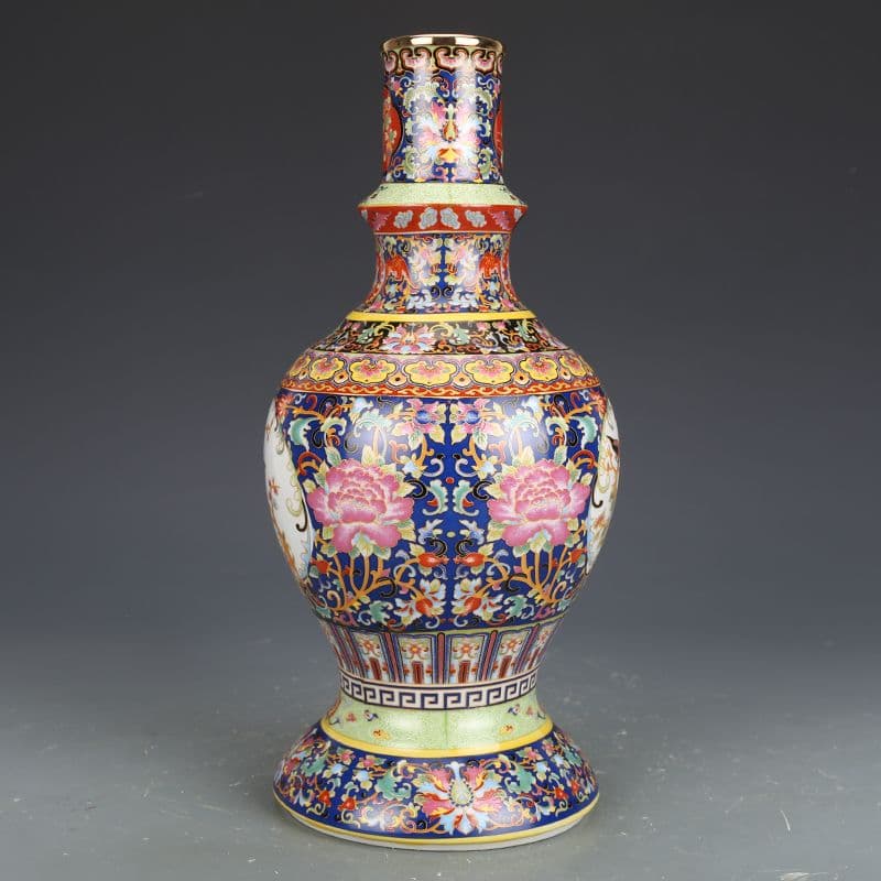 景徳鎮  花瓶  乾隆官窯浄瓶   装飾品工芸品 美術品 置物