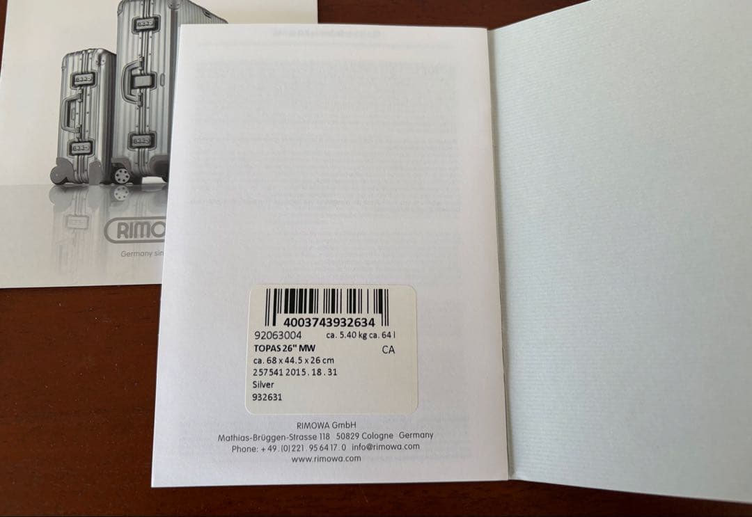 人気モデル リモワ トパーズ 64L 4輪