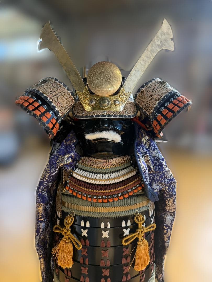 黒胴当世素掛 紺・白・茶 等身大 甲冑