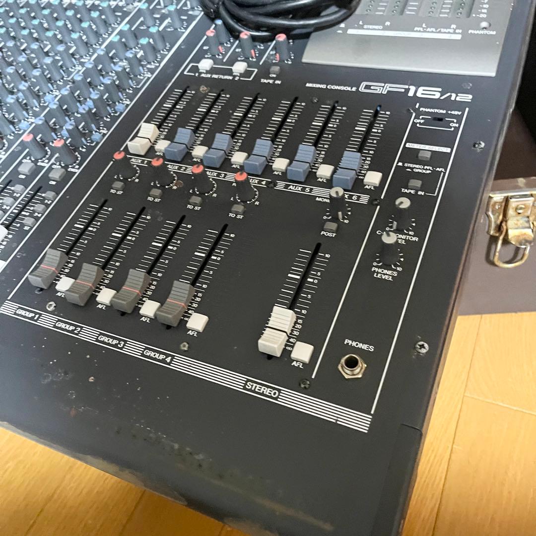 16chアナログミキサーYAMAHA GF16/12 キャリーケース付 ジャンク