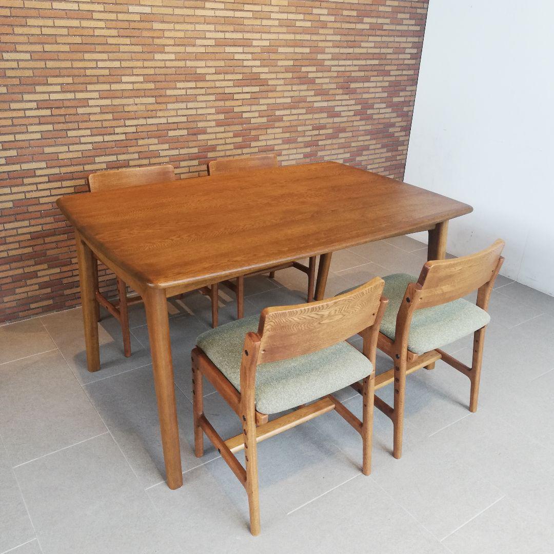 5分割のＣ◇美品　｜　起立木工　｜ダイニングセット　｜　テーブル　チェア4脚