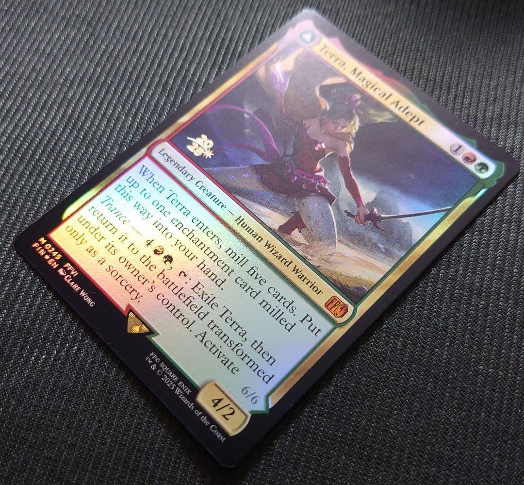 mtg 稀少エラー 反転ホロ 魔導戦士ティナ 金箔 プレリリース プロモ fin