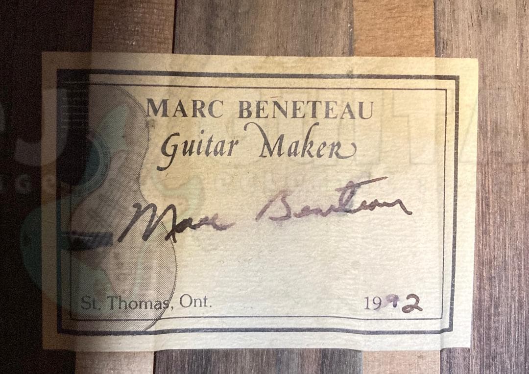 超希少ハンドメイド　MARC BENETEAU GUITAR