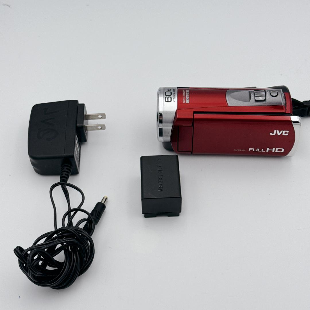 【美品】JVC Everio ビデオカメラ GZ-HM155-R レッド