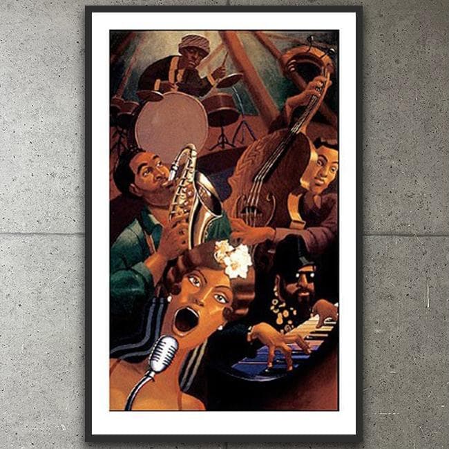 額装品/JazzQuintet/サイン/限定375枚/ジャスティンブア/ポスター