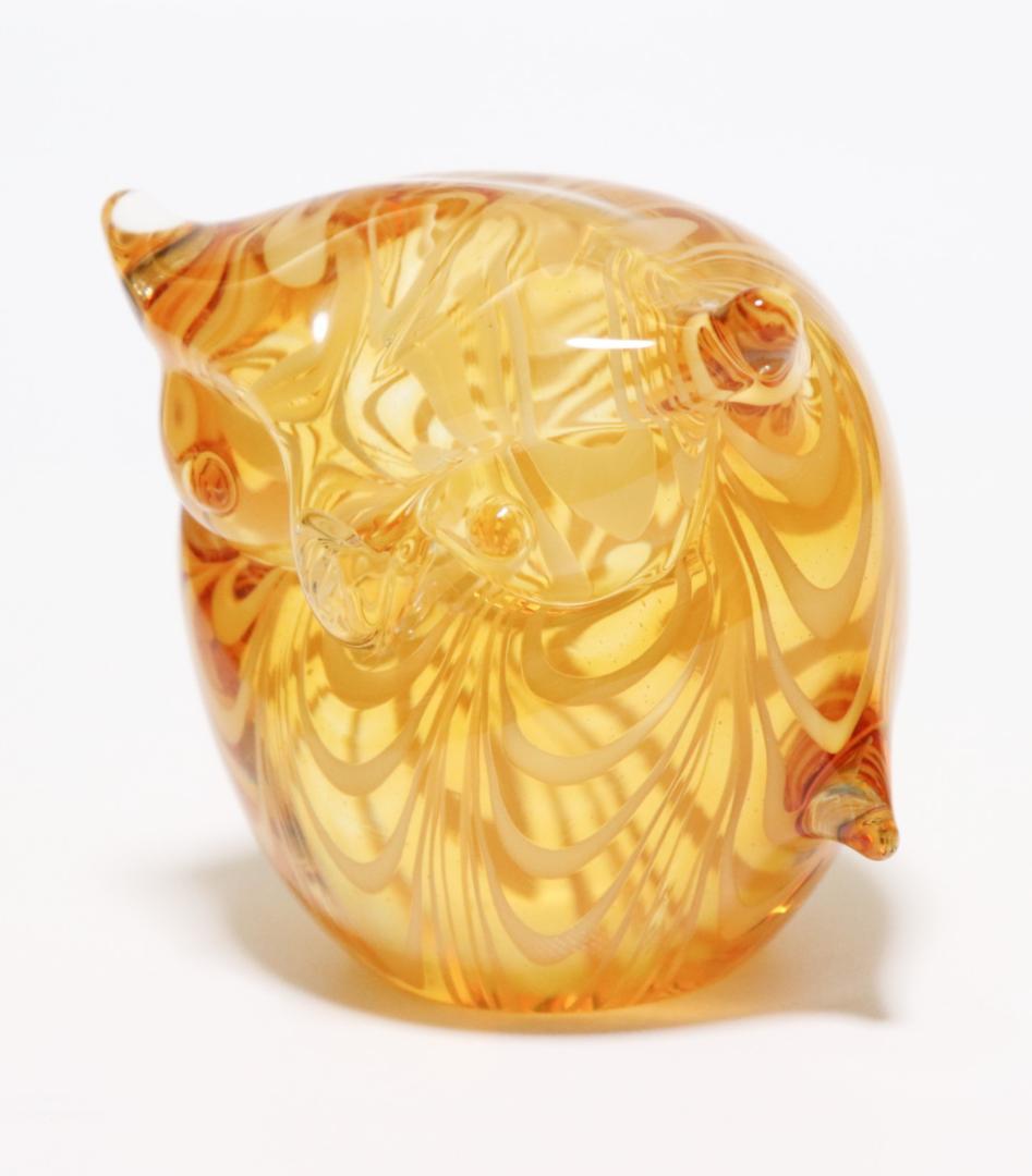 165,000円新品【アルスチェネデーゼ】古法縁起物 置物ムラーノガラスフクロウ