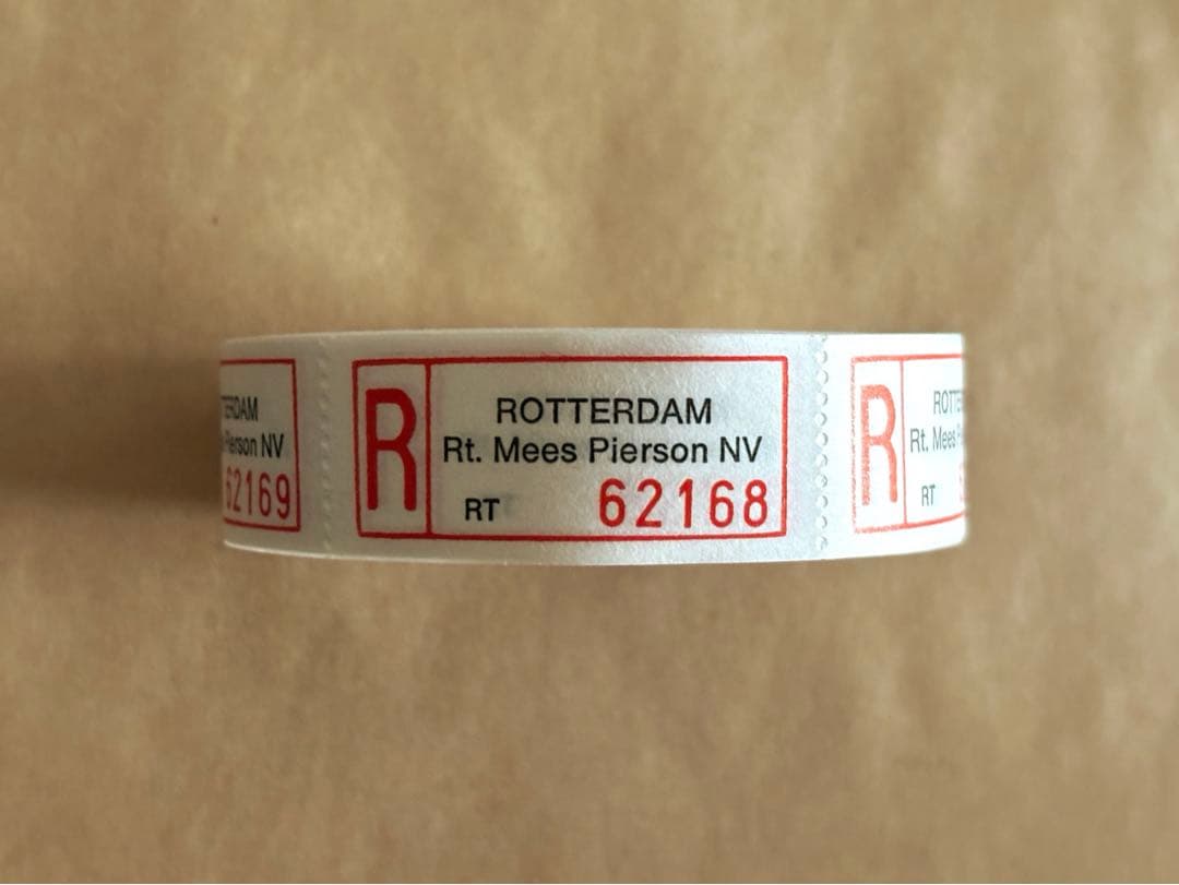 オランダ : Registered mail labelsロール［A］