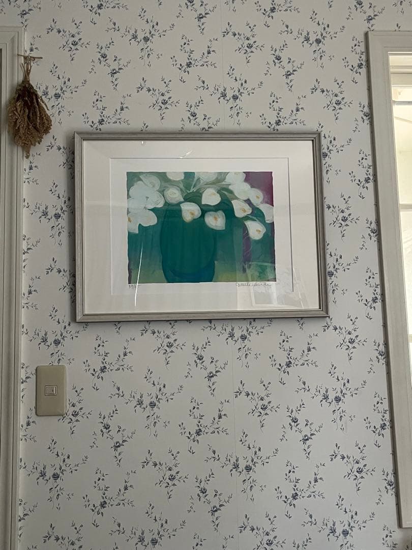 新品額　限定　大きめ64×48 ジニー・キム　版画　直筆サイン　NO. 証明書