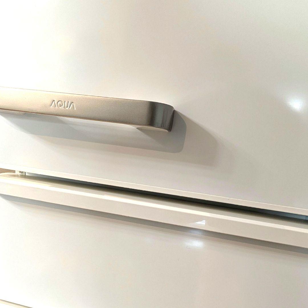 【外観美品】'20年製AQUA 355L冷蔵庫 AQR36JW ホワイト