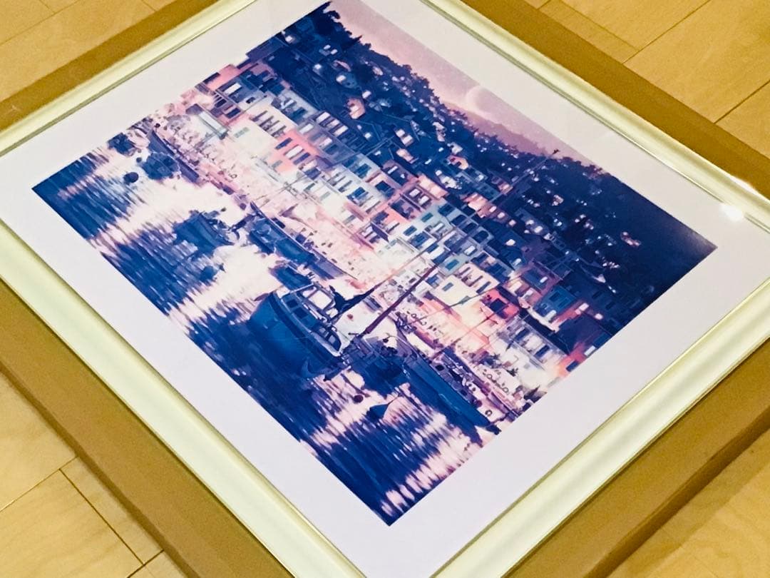 笹倉鉄平 『 ヴィルフランシュ 』 大判オフセット印刷 額装品