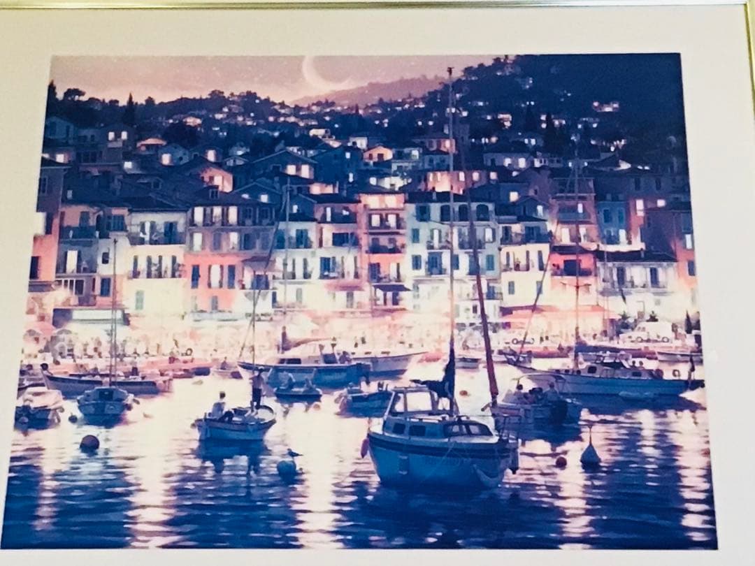 笹倉鉄平 『 ヴィルフランシュ 』 大判オフセット印刷 額装品