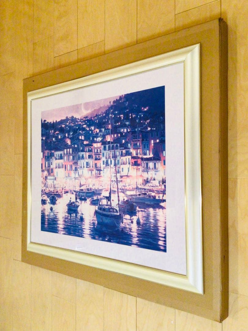 笹倉鉄平 『 ヴィルフランシュ 』 大判オフセット印刷 額装品