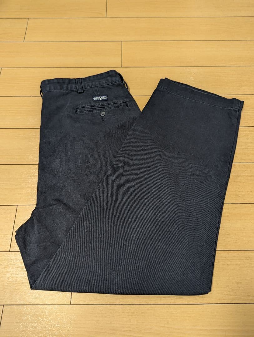 90s　ポロラルフローレン　ポロチノ　チノパン　ANDREW　ブラック　W36