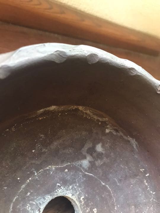 盆栽鉢　時代手捻りずっしりと素敵な盆栽鉢小品盆栽山野草18x8cm907g