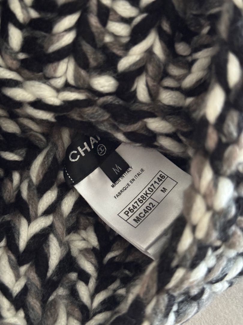 CHANEL ニットビーニー ニット帽 帽子 Mサイズ