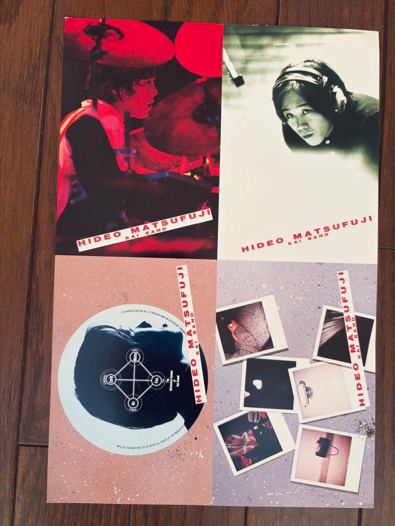 甲斐バンド　サイン　ポストカード(4枚シート)+1枚　まとめ売り