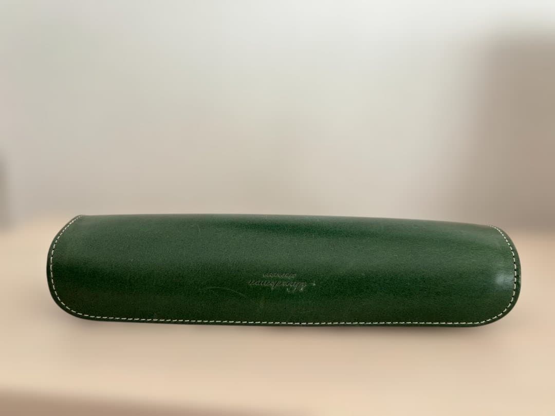 Munekawa本革ファスナーペンケース“U-shape”グリーン