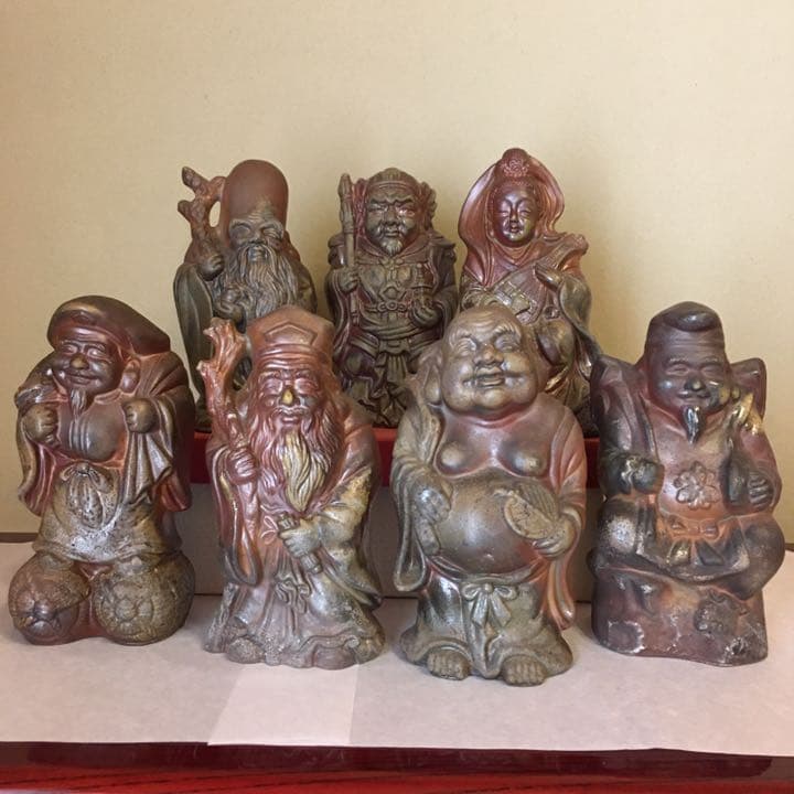 備前焼　各見信利作　七福神