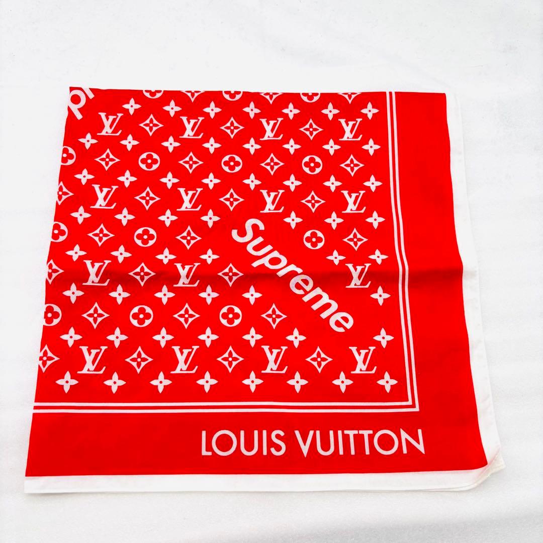 希少　ルイヴィトン スカーフ モノグラム シュプリームコラボ バンダナ