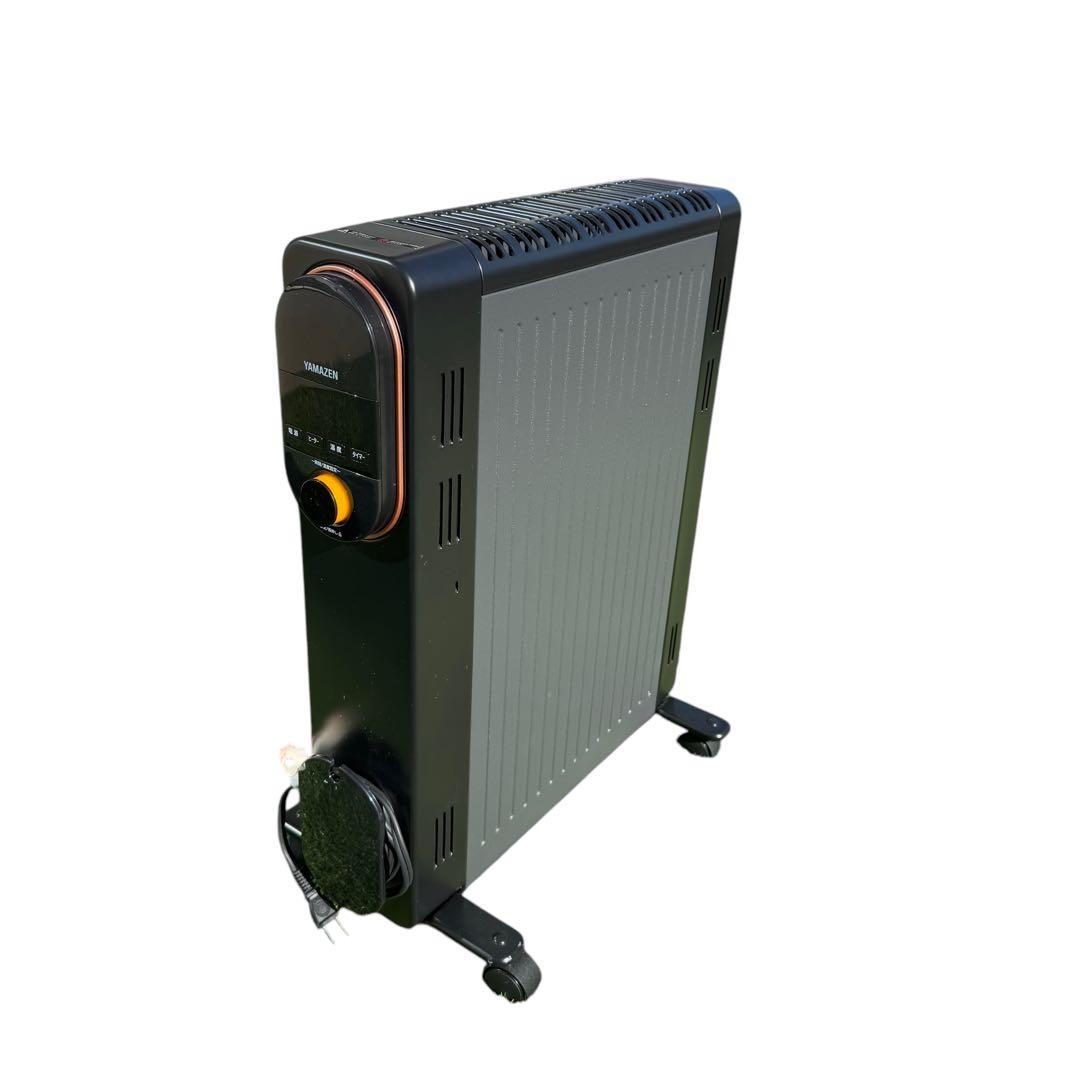 山善 オイルレスヒーター 1200W ブラック DOL-J121 暖房 暖房器具