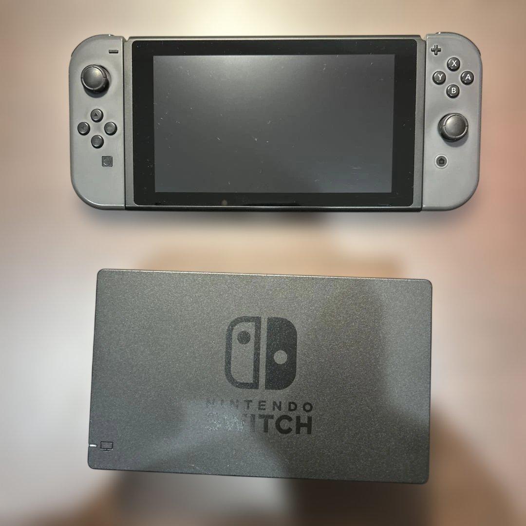 Nintendo Switch グレー 本体 付属品付きと純正 ジョイコン