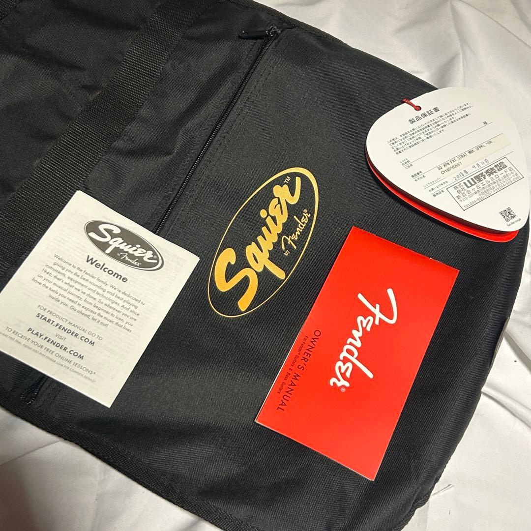 美品メンテ済 スクワイヤー ストラトキャスター アフィニティHSSラメ黒