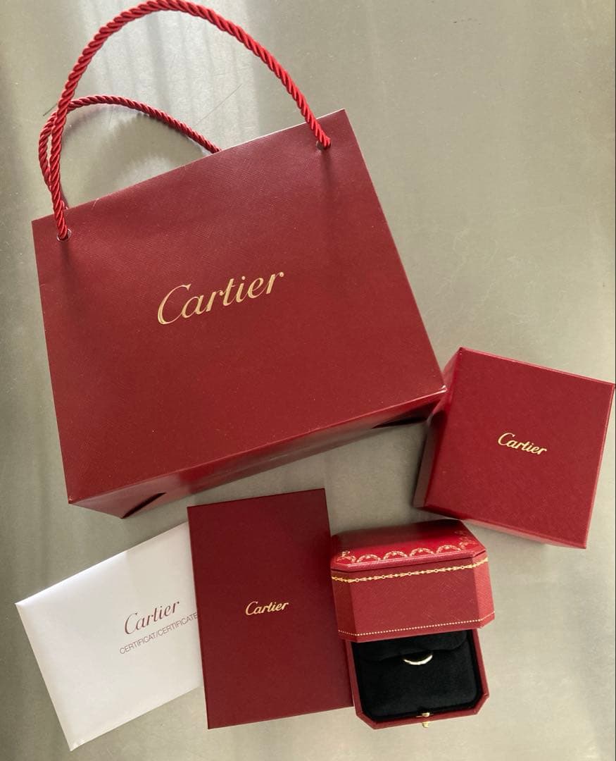 正規店購入 Cartier カルティエ プラチナダイヤリング 8号