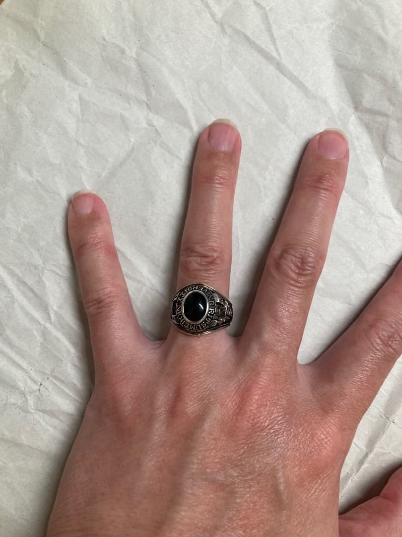 Mi　立命館 大学 カレッジリング 中川 ジョンロバーツ SILVER