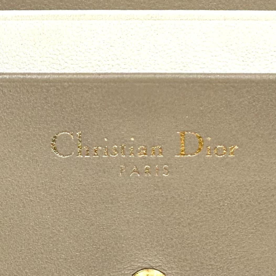 クリスチャンディオール カナージュ カロ 二つ折り財布 コンパクトウォレット 黒